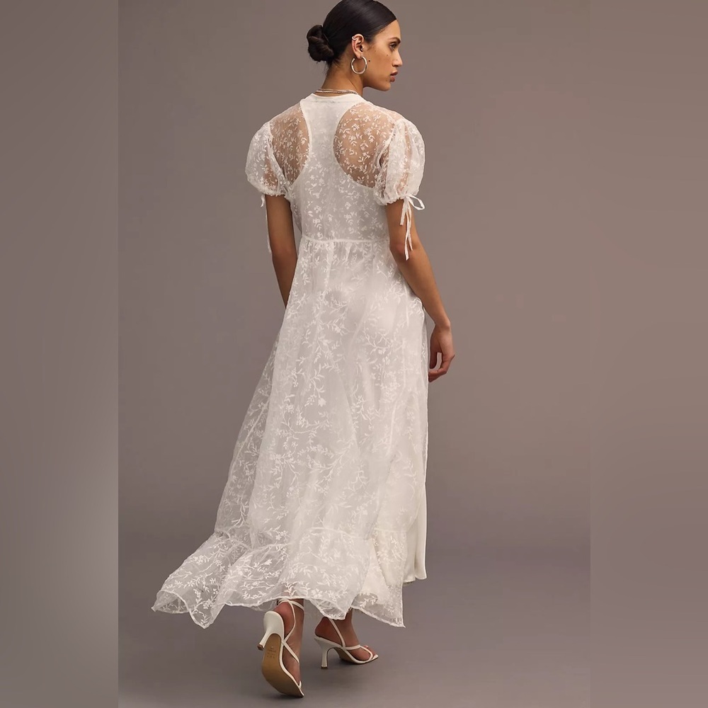 NWT Anthropologie White Lace Dress